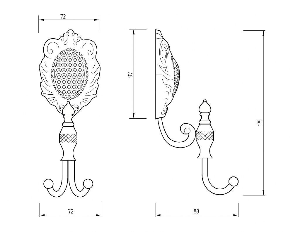 Крючок Migliore Cleopatra ML.CLE-60.709.CR хром купить в интернет-магазине сантехники Sanbest