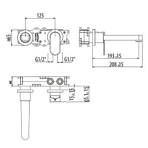 Смеситель для раковины Gattoni H2Omix7000 7003570C0 купить в интернет-магазине сантехники Sanbest