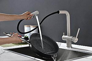 Смеситель для кухни Paulmark Serpentine Se213222-BE бежевый купить в интернет-магазине сантехники Sanbest