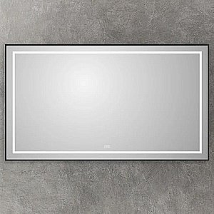 Зеркало BelBagno Kraft SPC-KRAFT-1400-800-LED-TCH-WARM-NERO черный в ванную от интернет-магазине сантехники Sanbest