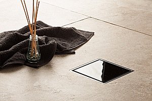 Душевой трап PESTAN Confluo Standard Black Glass 1 15x15 с рамкой купить в интернет-магазине Sanbest