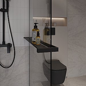 Душевое ограждение Niagara Nova NG-670-10ВLACK 100 прозрачное/профиль черный матовый купить в интернет-магазине Sanbest