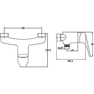 Смеситель для душа Kaiser Eco 00077 купить в интернет-магазине сантехники Sanbest