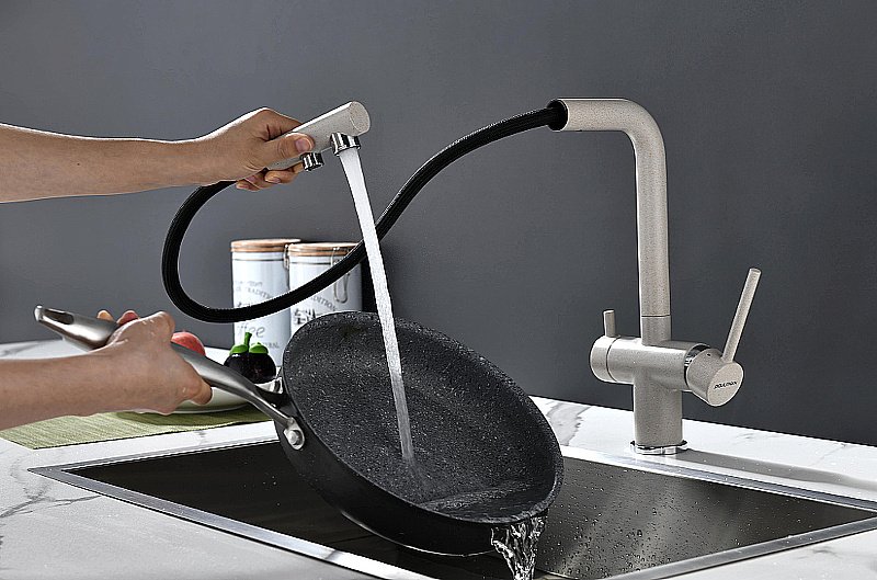 Смеситель для кухни Paulmark Serpentine Se213222-BE бежевый купить в интернет-магазине сантехники Sanbest