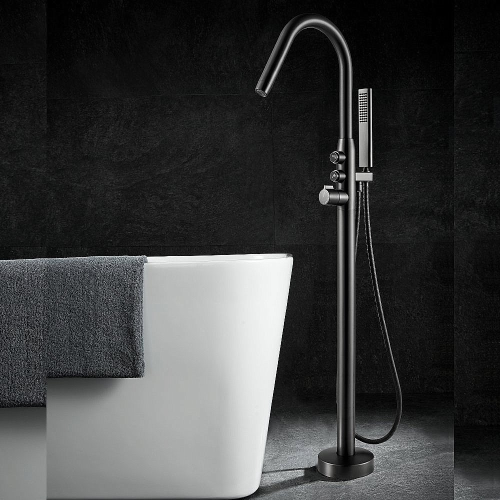 Смеситель для ванны Black&White UNIVERSE U7752GM темно-серый купить в интернет-магазине сантехники Sanbest