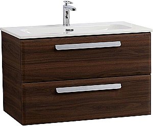 Тумба с раковиной Cezares ECO-CER-N 80 ECO-CER-N-800-2C-SO-NCS-P орех шоколад софт для ванной в интернет-магазине Sanbest