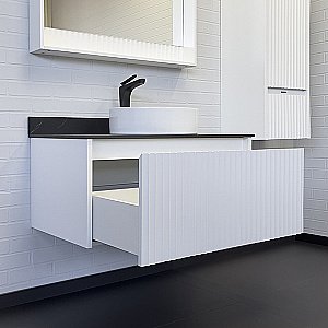 Тумба с раковиной Comforty Марсель 90 (9110) белая матовая для ванной в интернет-магазине Sanbest