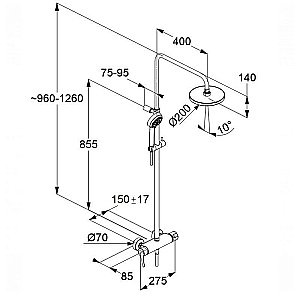 Душевая система Kludi Logo Dual 680850500 купить в интернет-магазине сантехники Sanbest