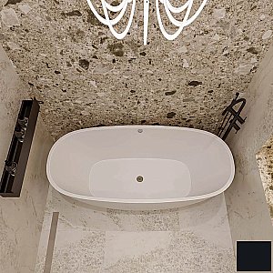 Ванна из искусственного камня Veconi Imperia IMP16075B 160х75 черная купить в интернет-магазине Sanbest