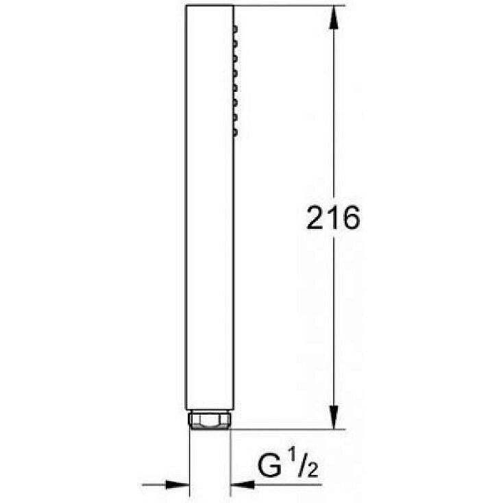 Душевая лейка Grohe Euphoria Cube Stick 27699000 хром купить в интернет-магазине сантехники Sanbest