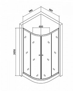 Душевой уголок Orange E01-100TB с поддоном 100х100 стекло прозрачное/профиль черный купить в интернет-магазине Sanbest