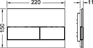 Кнопка для инсталляции TECE Square 9240800 белый купить в интернет-магазине сантехники Sanbest