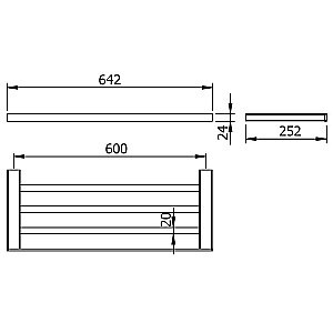 Полка для полотенец Langberger Ledro 11303A купить в интернет-магазине сантехники Sanbest