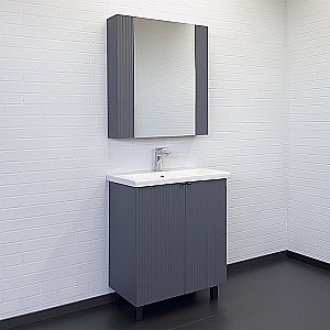 Зеркальный шкаф Comforty Лима 70 00-00004891 антрацит купить в интернет-магазине сантехники Sanbest