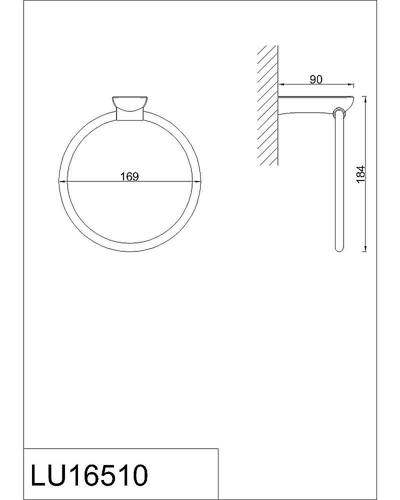 Полотенцедержатель Rush Luson LU16510 16,9 cm купить в интернет-магазине сантехники Sanbest