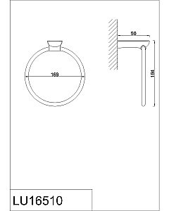 Полотенцедержатель Rush Luson LU16510 16,9 cm купить в интернет-магазине сантехники Sanbest