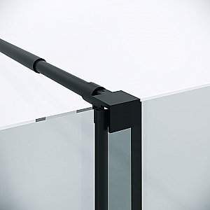 Душевая перегородка Niagara Nova 120 NG-671-12BLACK профиль черный матовый/стекло прозрачное купить в интернет-магазине Sanbest