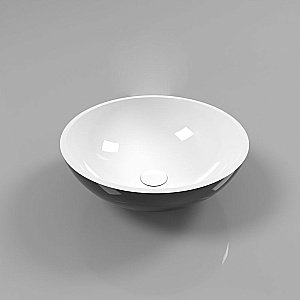 Раковина накладная WhiteCross Cornelian 43 0714.043043.10100 черная, белая купить в интернет-магазине Sanbest