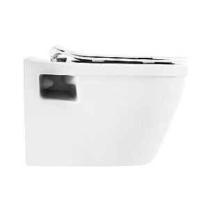 Унитаз подвесной BelBagno Loto BB070CHR/SC безободковый, с крышкой микролифт, с инсталляцией и кнопкой хром купить в интернет-магазине Sanbest