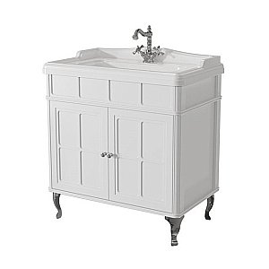 Тумба с раковиной Caprigo Borgo 80 c 2 дверками белая для ванной в интернет-магазине Sanbest