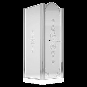 Душевой уголок Migliore Diadema 22685 90x90 стекло матовое с рисунком/профиль хром купить в интернет-магазине Sanbest