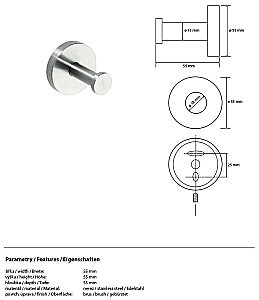 Крючок Bemeta Neo 104106065 купить в интернет-магазине сантехники Sanbest