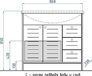 Тумба с раковиной Style Line Кантри 90 для ванной в интернет-магазине Sanbest