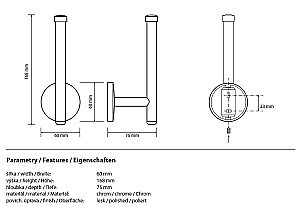 Держатель для туалетной бумаги Bemeta Alfa 102512032 купить в интернет-магазине сантехники Sanbest