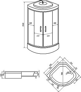 Душевая кабина Erlit Comfrot ER350926-C3-RUS 90х90 купить в интернет-магазине Sanbest