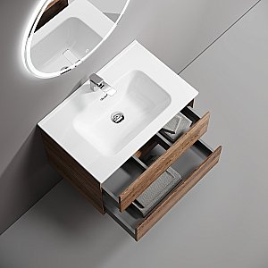 Тумба с раковиной Sancos Marmi 2.0 70 MR2.070ECH дуб чарльстон для ванной в интернет-магазине Sanbest