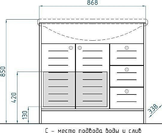 Тумба с раковиной Style Line Кантри 90 для ванной в интернет-магазине Sanbest