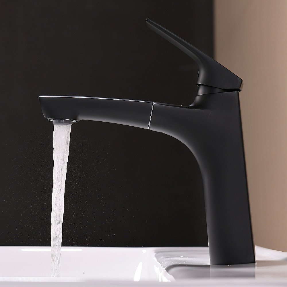 Смеситель для раковины Black&White Universe UK7901B черная матовая купить в интернет-магазине сантехники Sanbest