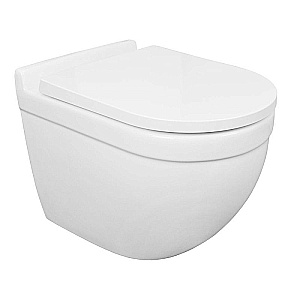 Унитаз подвесной Azario Fora AZ-0017 E-R белый, безободковый, с крышкой микролифт купить в интернет-магазине Sanbest