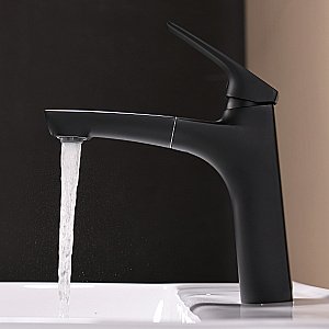 Смеситель для раковины Black&White Universe UK7901B черная матовая купить в интернет-магазине сантехники Sanbest