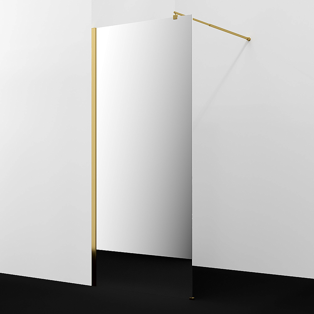 Душевое ограждение WasserKRAFT Rur 30W46PG-MR 110 профиль золото глянцевое/стекло зеркальное купить в интернет-магазине Sanbest