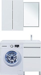 Тумба с раковиной Aquanet Вега 110 329123 белая для ванной в интернет-магазине Sanbest