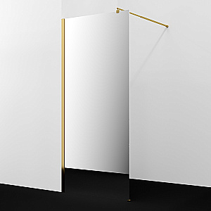 Душевое ограждение WasserKRAFT Rur 30W46PG-MR 110 профиль золото глянцевое/стекло зеркальное купить в интернет-магазине Sanbest