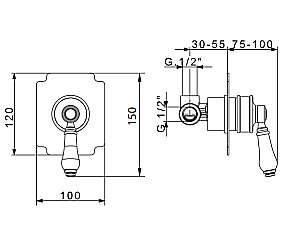 Смеситель для душа Migliore Ermitage ML.ERM-7030.BI хром купить в интернет-магазине сантехники Sanbest