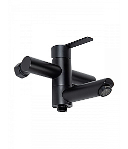 Смеситель для ванны Agger Easy A3121244 с душевым набором, черный матовый купить в интернет-магазине сантехники Sanbest