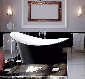 Ванна акриловая Lagard Tiffany Black Agate 175х82.5 черная купить в интернет-магазине Sanbest