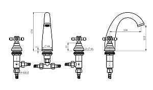Смеситель для раковины Boheme Flora 297-FL купить в интернет-магазине сантехники Sanbest
