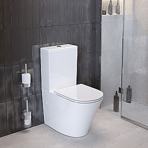 Унитаз Ambassador Ritz 237K19001RS безободковый, с бачком, с крышкой микролифт, белый купить в интернет-магазине Sanbest