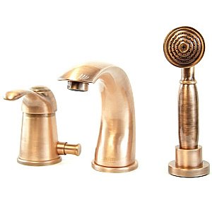 Смеситель для ванны Webert Aurora AU850701060 медь купить в интернет-магазине сантехники Sanbest