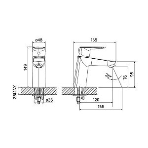 Смеситель для раковины IDDIS Vibe VIBSB00i01 купить в интернет-магазине сантехники Sanbest