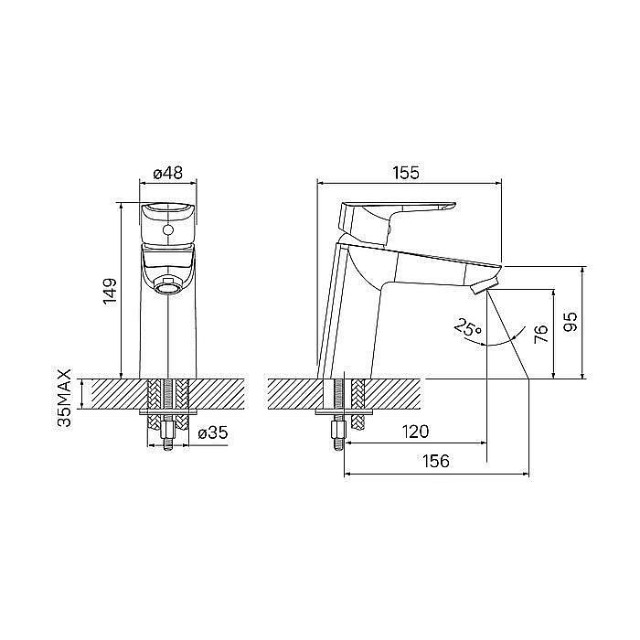 Смеситель для раковины IDDIS Vibe VIBSB00i01 купить в интернет-магазине сантехники Sanbest