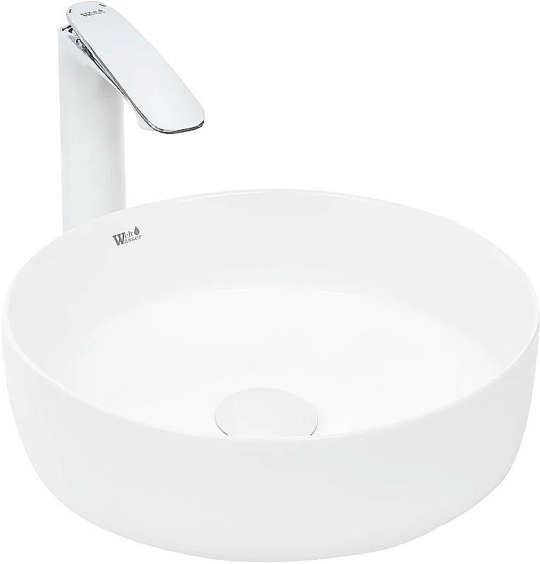 Накладная раковина WeltWasser WW ELBACH 3134 35,5 белая купить в интернет-магазине Sanbest
