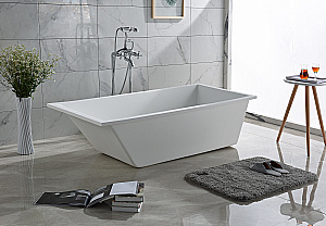 Ванна из искусственного камня TIMO solid ANNELI1675 167.5х73.5 белая купить в интернет-магазине Sanbest