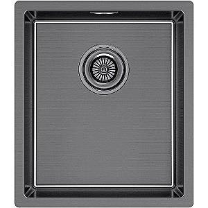 Кухонная мойка Paulmark Lassan 38 LA38-GM вороненая сталь купить в интернет-магазине сантехники Sanbest
