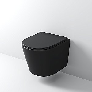 Унитаз подвесной Grossman Tornado GR-4477BMSQ безободковый, с крышкой микролифт, слив-торнадо, черный матовый купить в интернет-магазине Sanbest