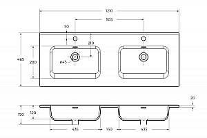 Тумба с раковиной BelBagno KRAFT 2C 120 натуральный дуб небраска для ванной в интернет-магазине Sanbest